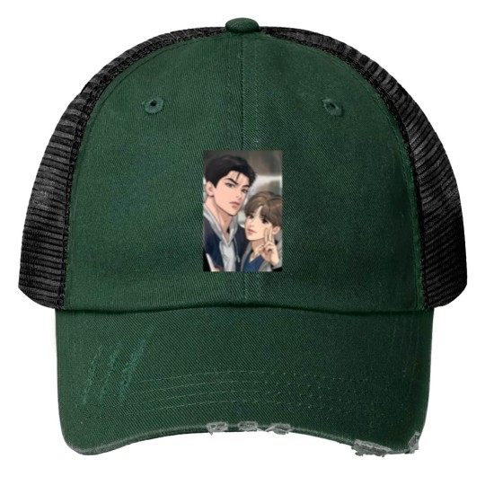 Discover Jinx - Kim Dan  Joo Jaekyun Sticker Print Trucker Hats