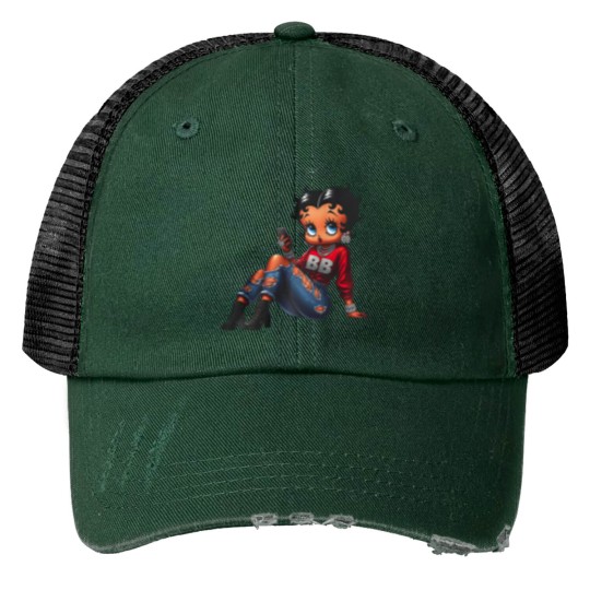 Discover Betty Boop Streetwear Print Trucker Hats