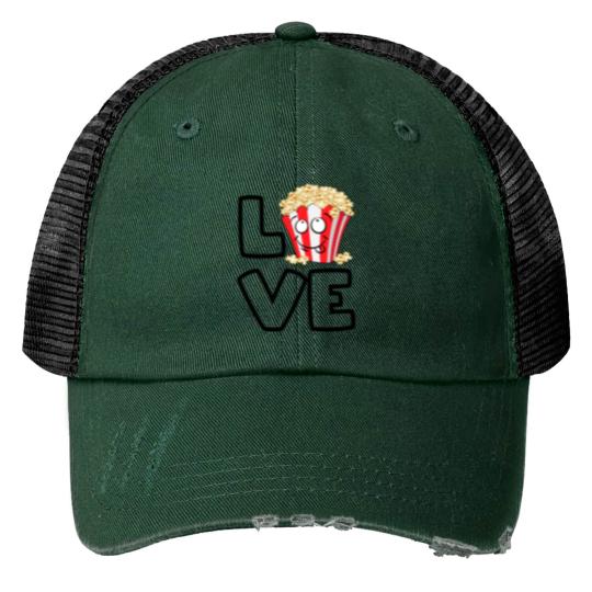 Discover Love Popcorn - Popcorn Lovers - Print Trucker Hats