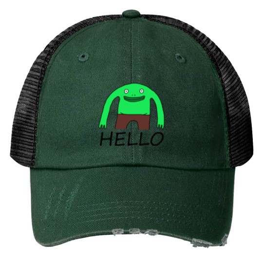 Discover Smiling friends Mr Frog sticker Sticker Print Trucker Hats
