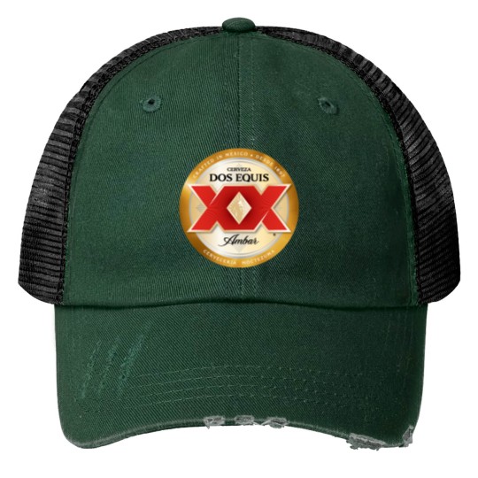 Discover equis dos equis amber Print Trucker Hats