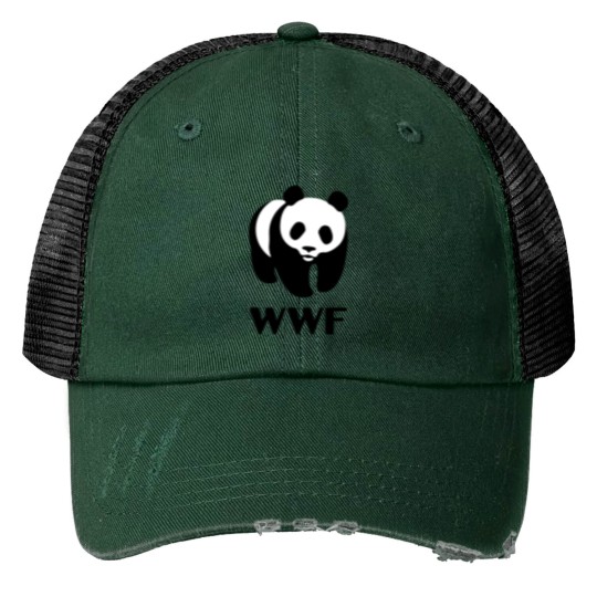 Discover World Wildlife Fund (WWF) logo Print Trucker Hats