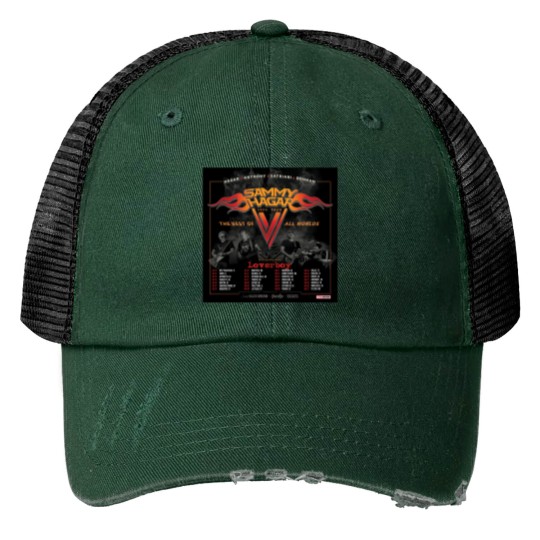 Discover Sammy Hagar Tour 2024 With Loverboy Print Trucker Hats S