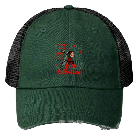 Discover Free Palestine Unisex Print Trucker Hats