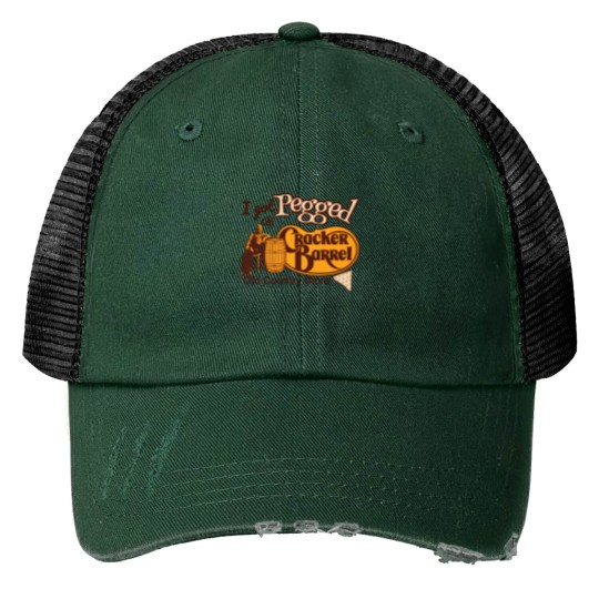 Discover I got Pegged at Cracker Barrel Old Country Store Print Trucker Hats, Cracker Barrel Print Trucker Hats