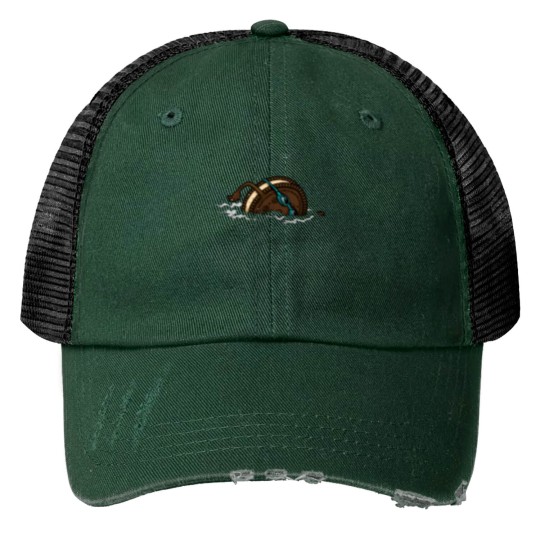 Discover Milk Swimmer Print Trucker Hats