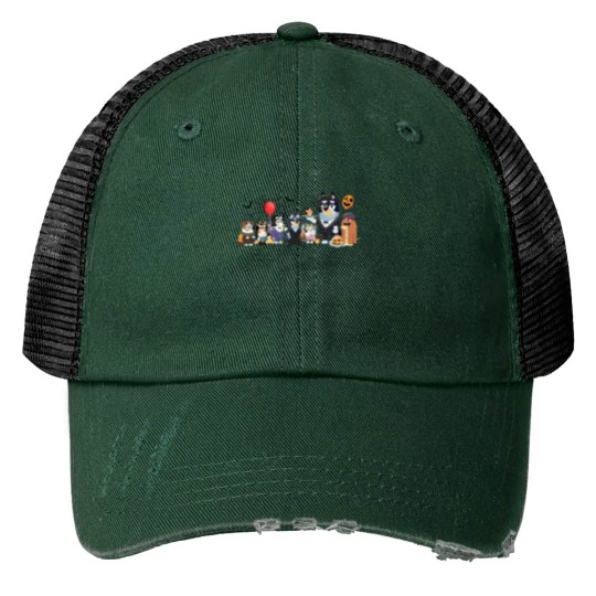 Discover BlueyDad Print Trucker Hats for Halloween