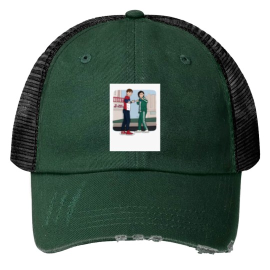 Discover Billy and Tommy Print Trucker Hats