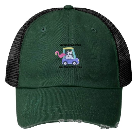 Discover Get Out Of My Way Muffin Print Trucker Hats, Muffin BlueyDad Print Trucker Hats