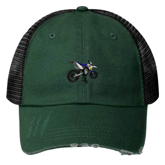 Discover Husaberg Supermoto Motorcycle and Bikelife Print Trucker Hats