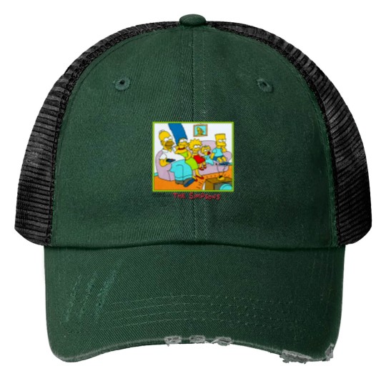 Discover The Simpsons Vintage Print Trucker Hats