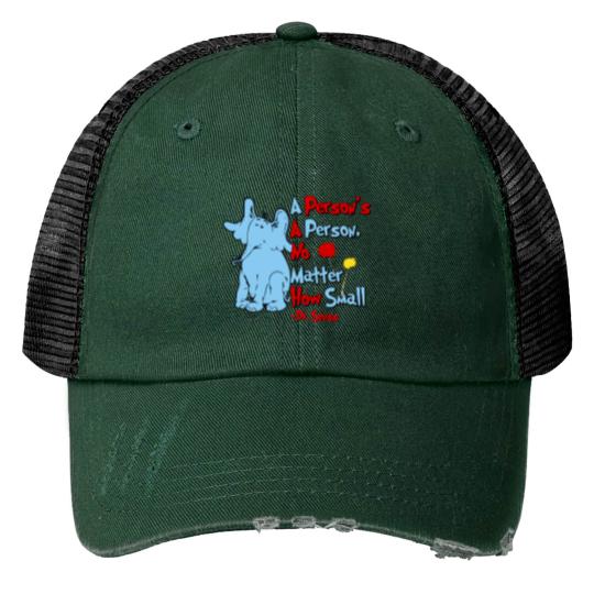 Discover A Person's a Person No Matter How Small, Dr Seuss Print Trucker Hats