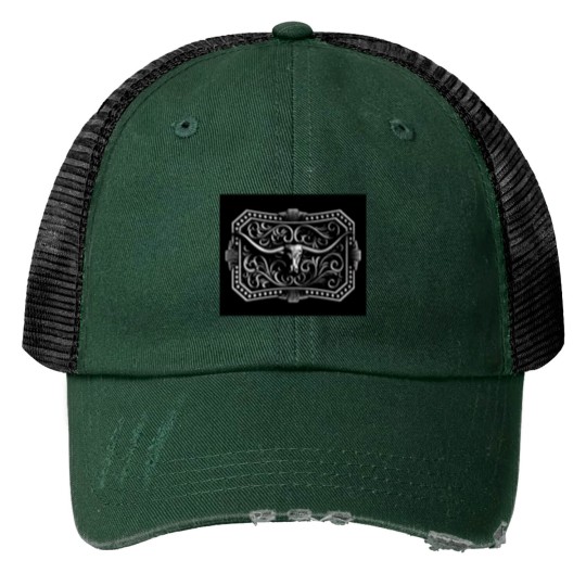 Discover WESTERN BELT BUCKLE Print Trucker Hats