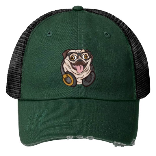Discover DJ Puggy Print Trucker Hats