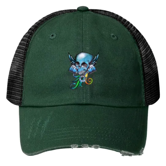 Discover Skull Tuning Design Print Trucker Hats