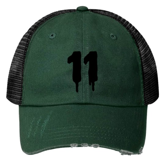 Discover 11_bloody_c1 Print Trucker Hats