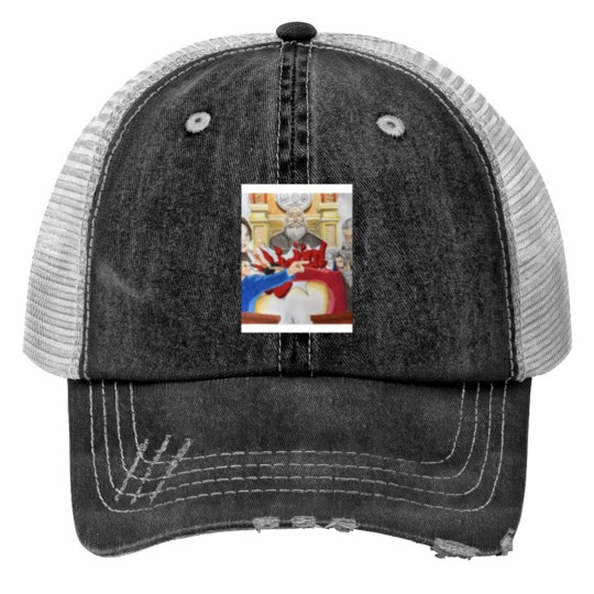 Discover OBJECTION Print Trucker Hats