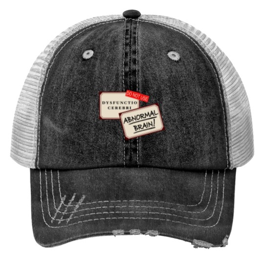 Discover Abnormal Brain in a jar Print Trucker Hats
