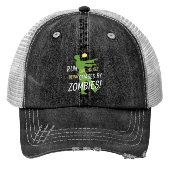 Discover Zombies run -2 Print Trucker Hats
