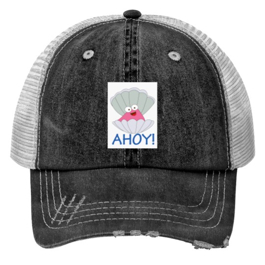 Discover AHOY! Baseball ¾ Sleeve Print Trucker Hats