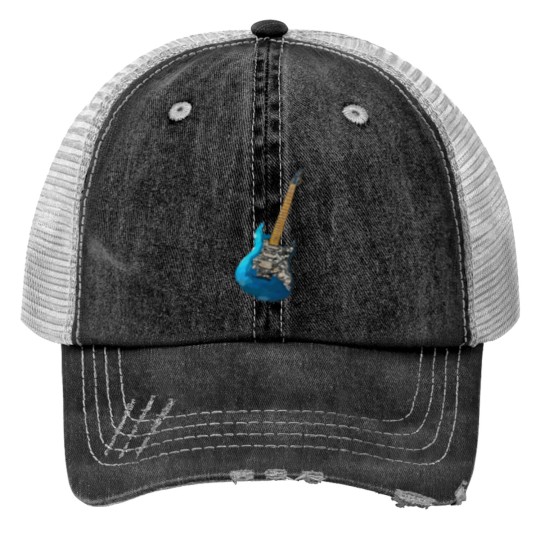 Discover Illustration of an electrics Guitar Print Trucker Hats