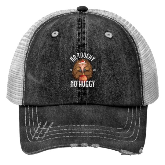 Discover No Touchy No Huggy socials Distancing Print Trucker Hats