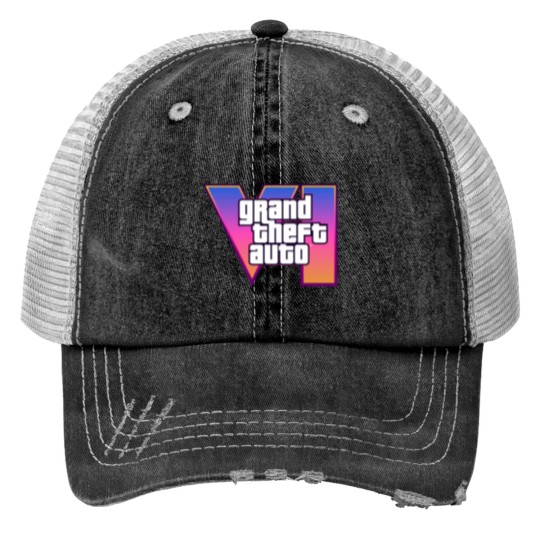 Discover Gtas VI Logo Print Trucker Hats
