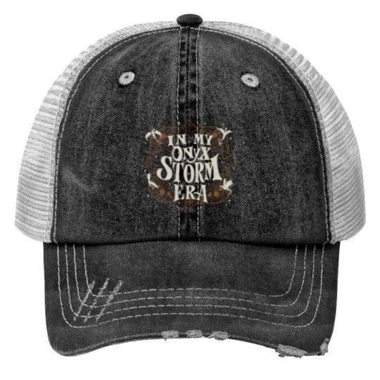 Discover In My Onyx Storm Era Square Print Trucker Hats