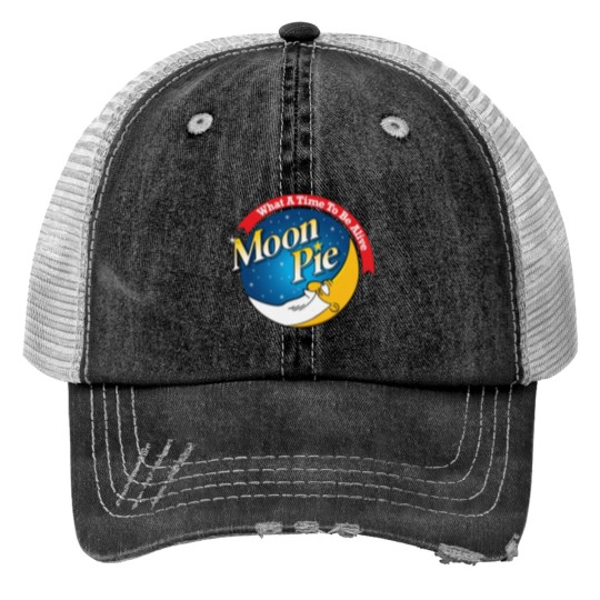 Discover Moon Pie Print Trucker Hats