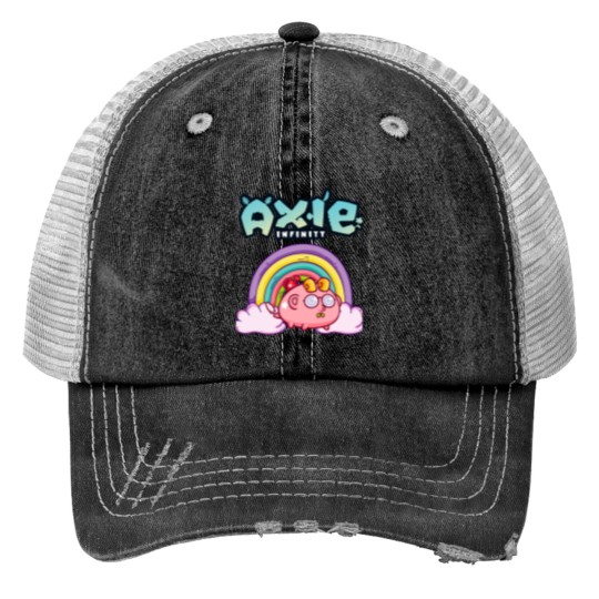 Discover Cloudy rainbows Axie Infinity Print Trucker Hats
