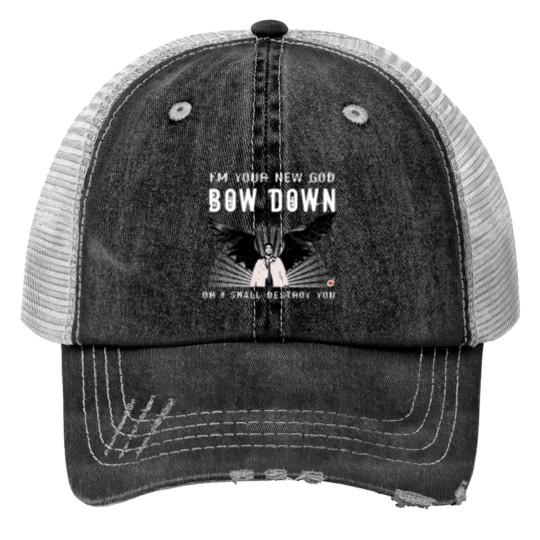 Discover CASTIEL NEW GOD Print Trucker Hats