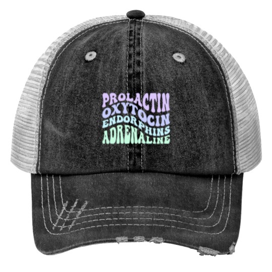 Discover The Birth Hormone waves Print Trucker Hats