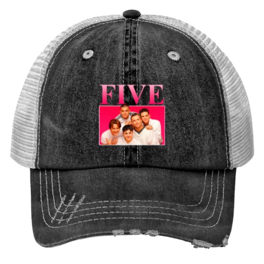 Discover Five Boy Bands Print Trucker Hats