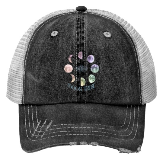 Discover moons Tribe with Moth and moons Phases Print Trucker Hats