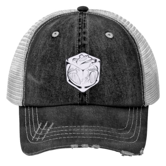 Discover Heart Print Trucker Hats