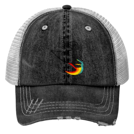 Discover Purple dragons Sits rockets Essential Print Trucker Hats