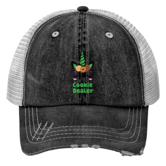 Discover girls Scout Cookie dealers unicorns Essential Print Trucker Hats