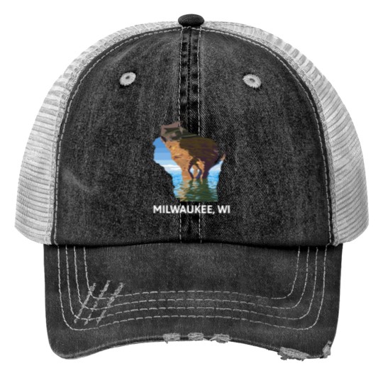 Discover milwaukees - Wisconsin Oversized Print Trucker Hats