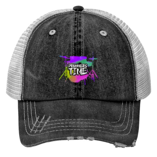 Discover Drummers Time Essential Print Trucker Hats
