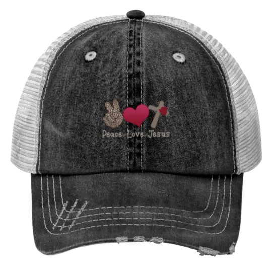 Discover peaces loves Jesuss Classic Print Trucker Hats