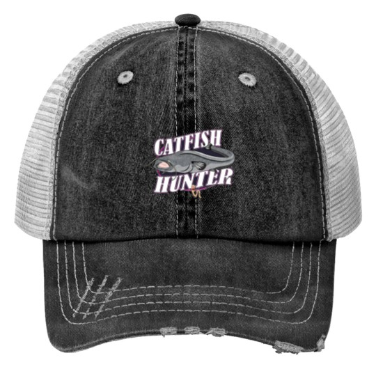 Discover Catfish Gift Mudcat Fisherman wels catfish Print Trucker Hats