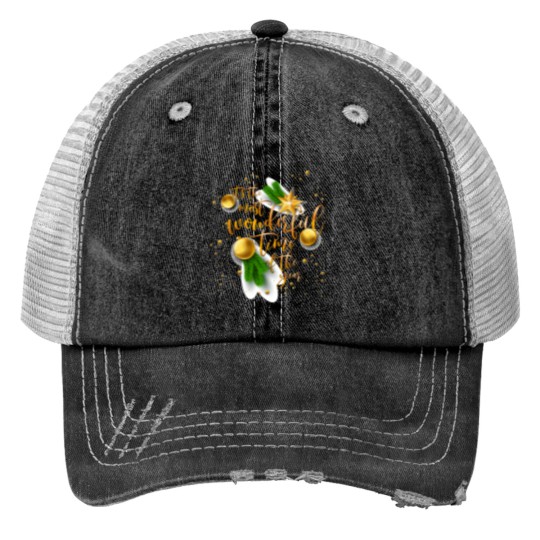 Discover Christmas It's the Most Wonderful Time of the Year Print Trucker Hats