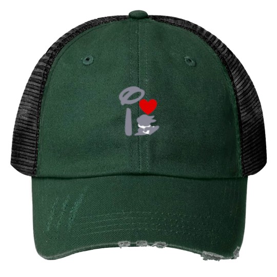 Discover I Heart Thumper (Inverted) Print Trucker Hats