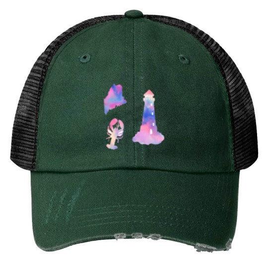Discover rainbows States of Maine  Pack Print Trucker Hats