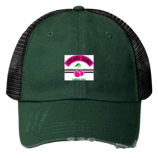 Discover Cherry bombs -10 Print Trucker Hats