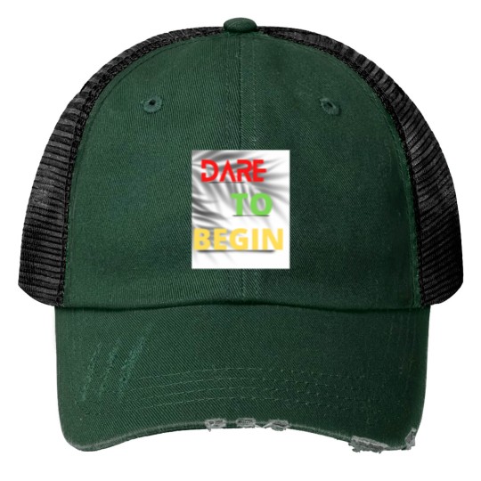Discover Begin Print Trucker Hats