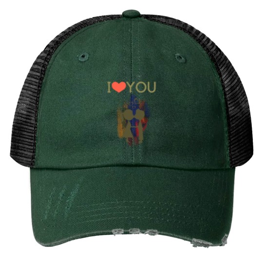 Discover I loves My Hot Girlfriend Print Trucker Hats