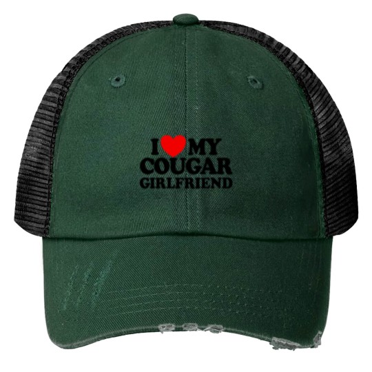 Discover I loves My Cougar Girlfriend Gear Print Trucker Hats