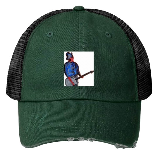Discover Guitar man Premium Scoop Print Trucker Hats