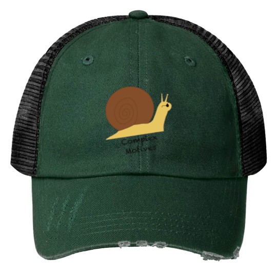 Discover Complex Motives Snail Print Trucker Hats